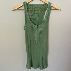 Aerie green ribbed tank top